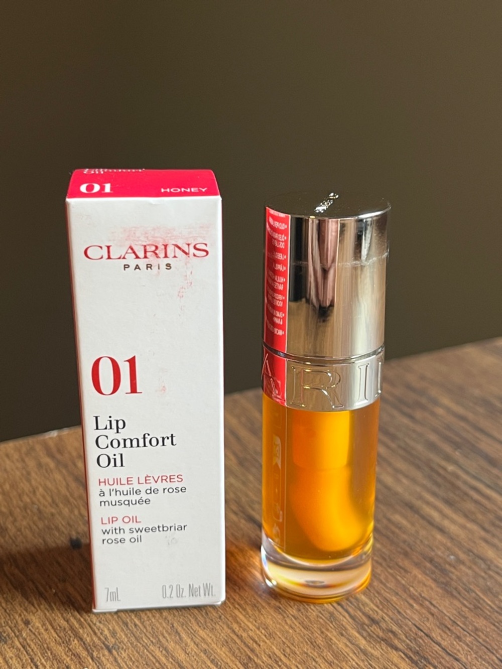 Clarins Lip Comfort Oil 01 Honey
